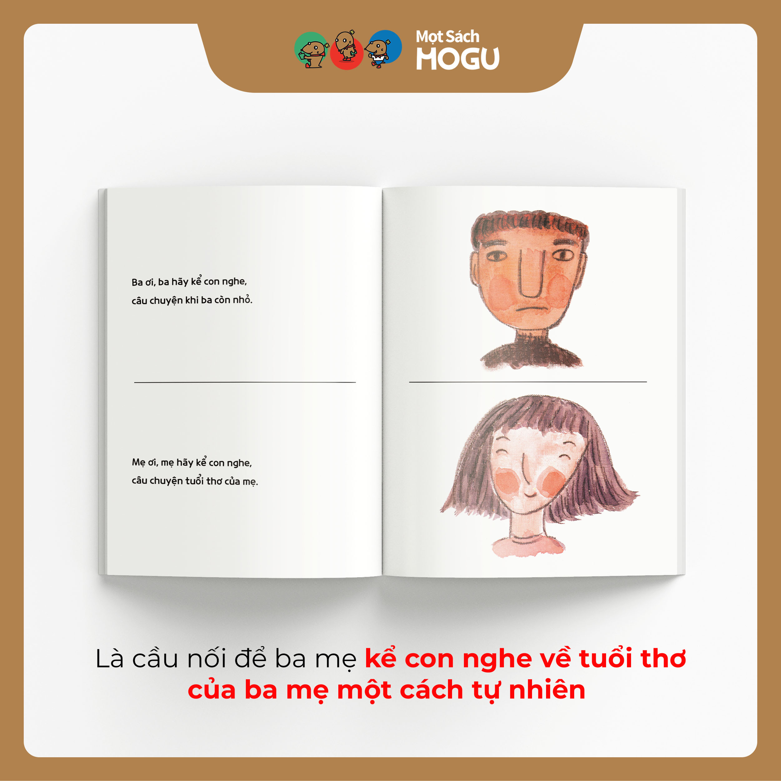 Truyện Ehon bé 3-4-5 tuổi - Ba và mẹ