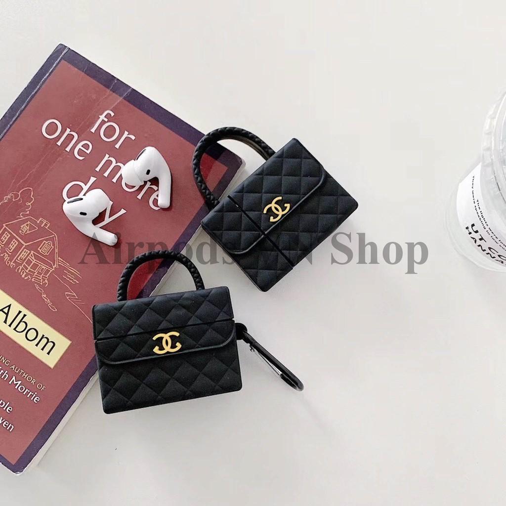 Ốp case Airpods 1/2, Airpods Pro túi gucci đen sang trọng silicon cao cấp