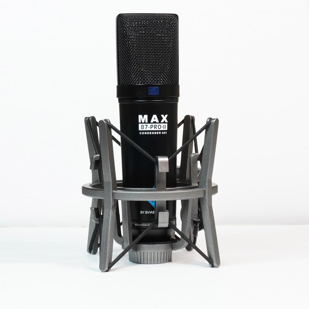 Mic thu âm Max 87-Pro-II -Phiên bản mới 2022- Micro 48V thu âm karaoke livestream chuyên nghiệp - Condenser microphone -