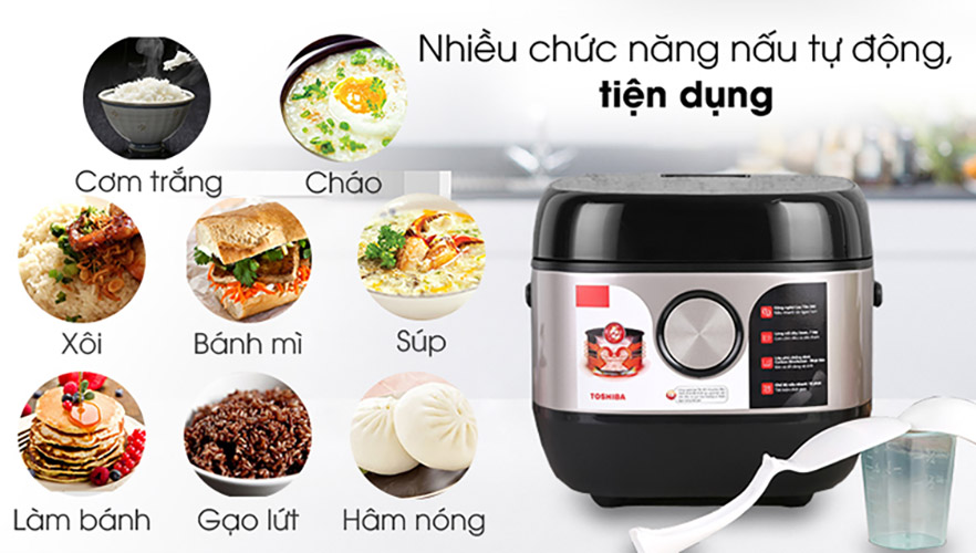 Nồi cơm cao tần Toshiba RC-18IX1PV - Hàng Chính Hãng