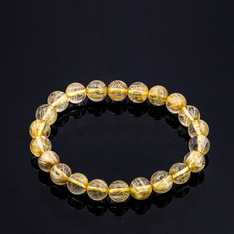 Vòng Thạch Anh Tóc Vàng Nữ Do Anqlo Chế Tác  Hạt 8mm - 10mm Với Nhiều Hình Thức Đẹp Từ 2A - 7A