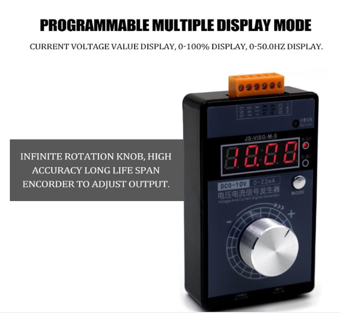 Máy phát tín hiệu ANALOG Dòng + Áp 0-10V 0-22mA, kèm PIN SẠC