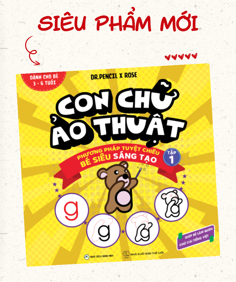 Sách Con Chữ Ảo Thuật - Tập 1 - Tác giả Dr. Pencil &amp; Rose