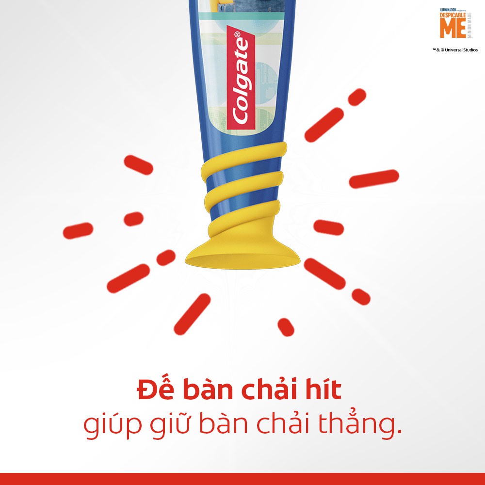 Bộ 2 Kem đánh răng Colgate Minion cho trẻ em hương dâu 80g/tuýp