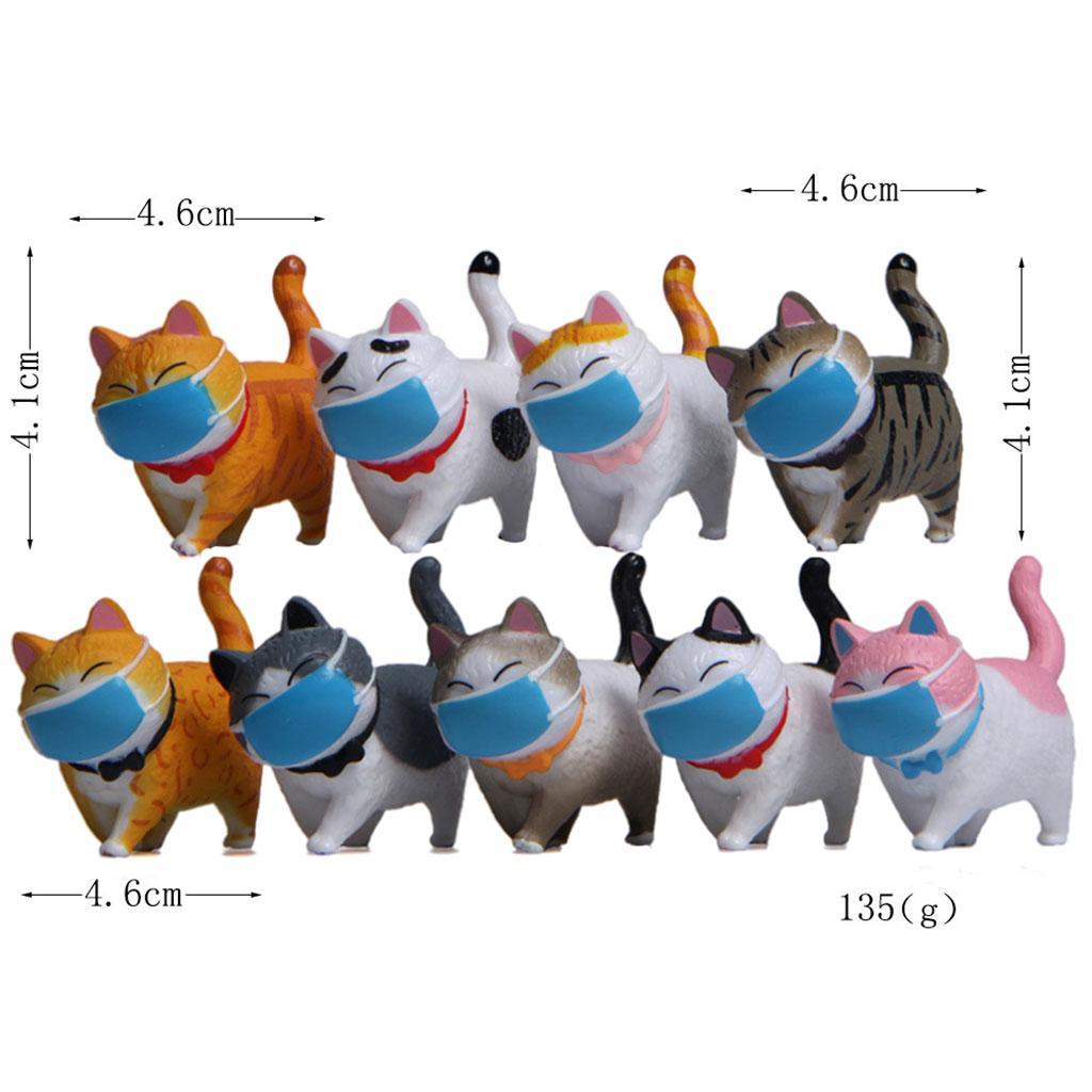 Cat Doll Figures Decor Doll House Pet Toy Crafts A