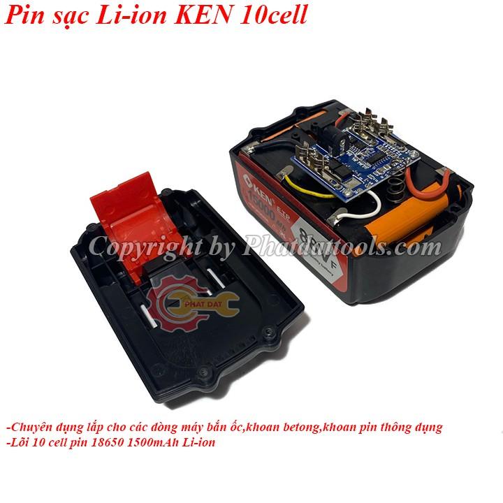 Pin sạc Li-ion 10 cell siêu khỏe-siêu bền-Chuyên dụng lắp cho máy bắn ốc,máy khoan betong pin,máy mài pin