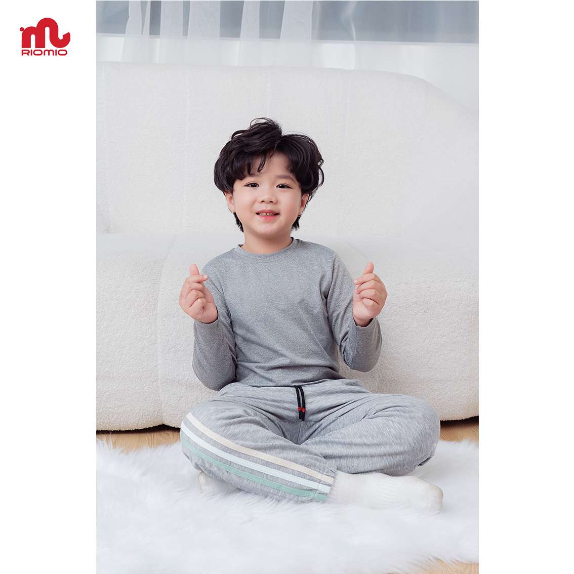 Quần nỉ da cá unisex 3 dây dệt màu Riomio 2-11 tuổi size 13-40 kg nặng động mềm mại thoải mái cho bé - RQ323
