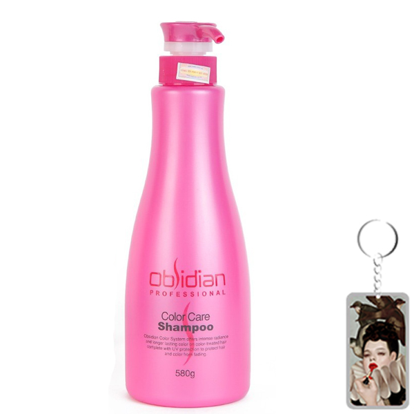 Dầu gội dưỡng màu tóc nhuộm Color Care Shampoo Obsidian Hàn Quốc 580ml tặng kèm móc khoá