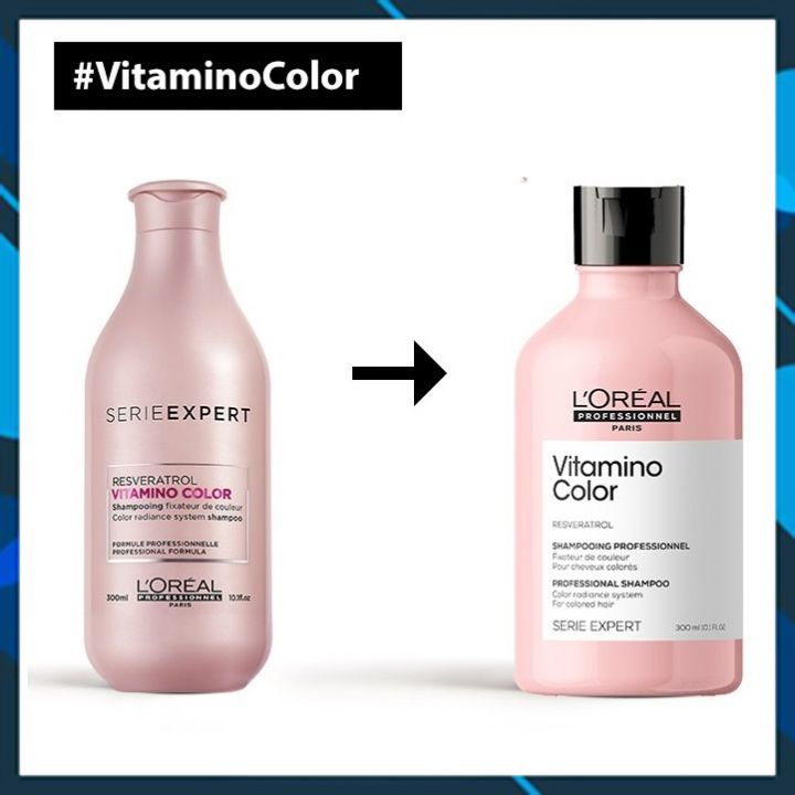 Dầu gội L'oreal Serie Expert A-OX Vitamino color radiance shampoo giữ màu tóc nhuộm 300ml