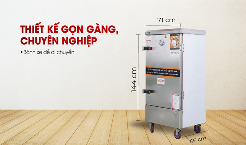 Tủ Hấp Giò Chả, Thực Phẩm 60 Kg Dùng Điện 10 Khay Việt Nam NEWSUN, Năng Suất Cao - Hàng Chính Hãng