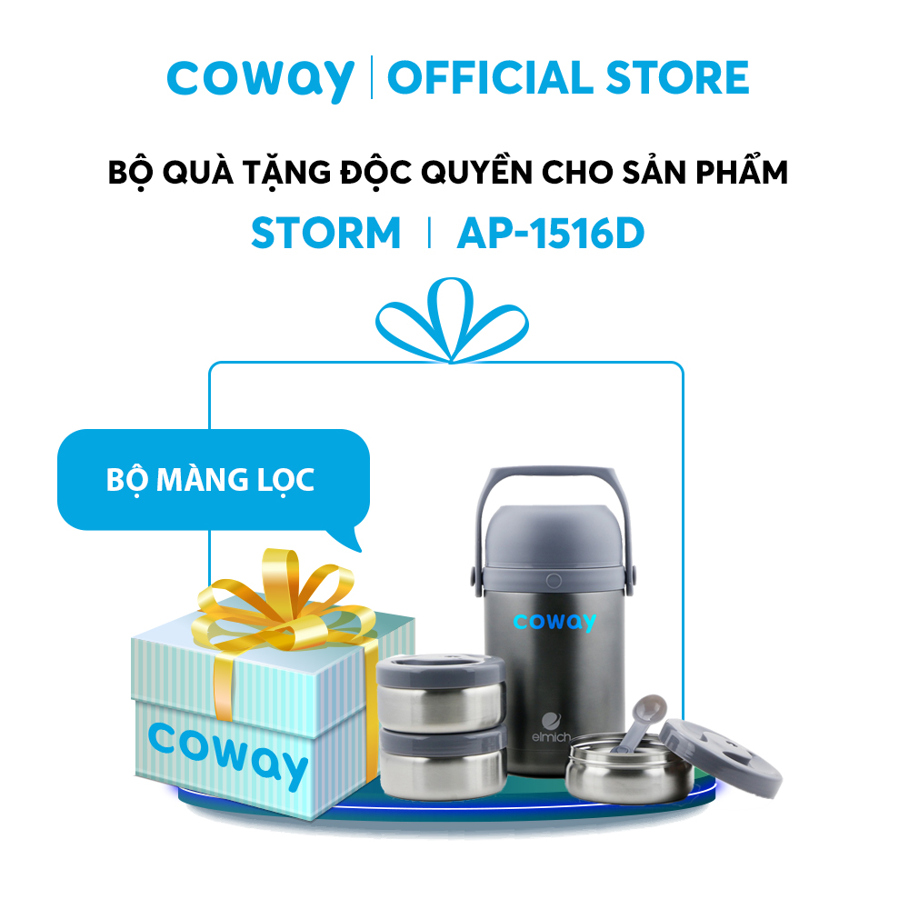 [Gift] Quà tặng độc quyền: Bộ màng lọc thay thế và Bộ hộp cơm giữ nhiệt Coway [AP-1516D]