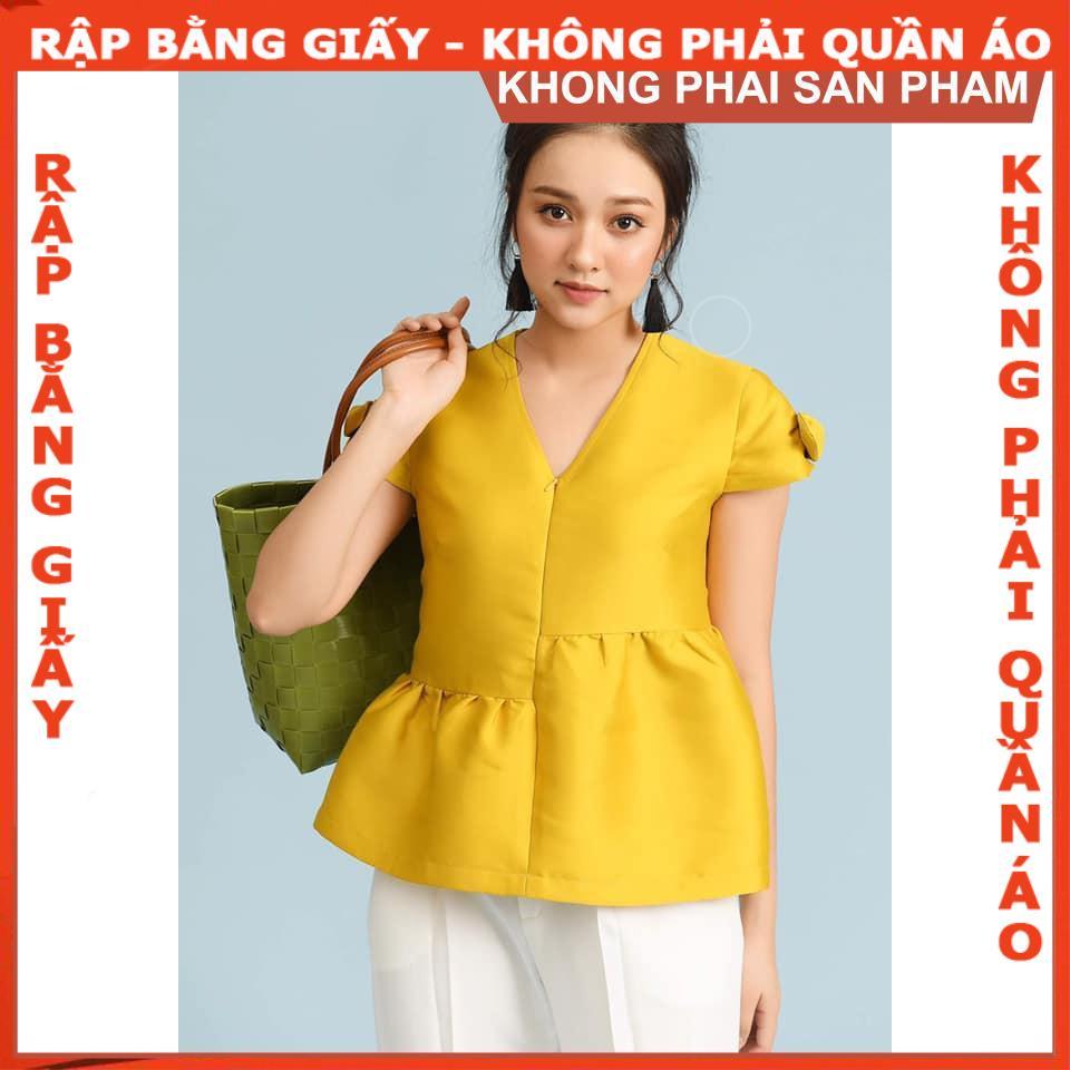 Rập giấy A0 áo croptop tay phồng  mã 715 (BẢN VẼ)