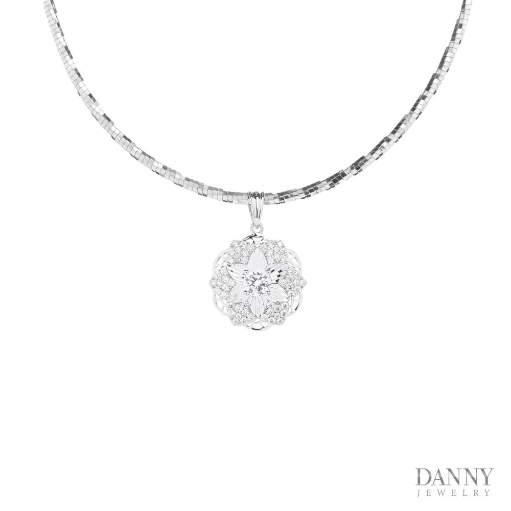 Mặt Dây Chuyền Nữ Bạc 925 Danny Jewelry Xi Bạch Kim DI4GZ012