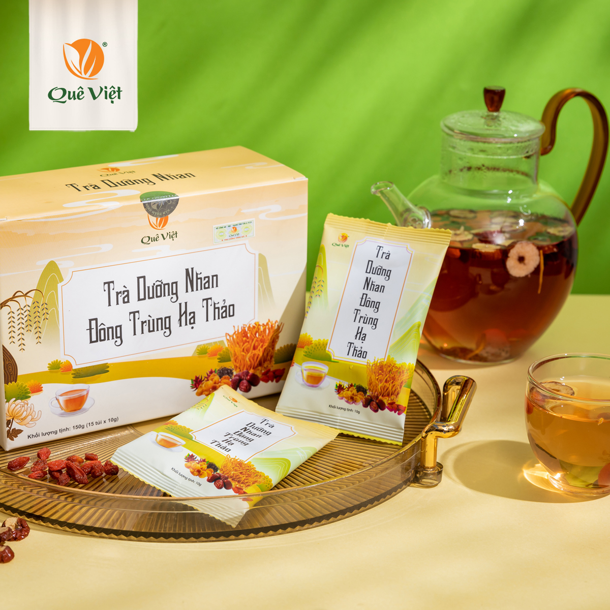 Trà dưỡng nhan đông trùng hạ thảo - Hộp 150g (10g x 15 túi)