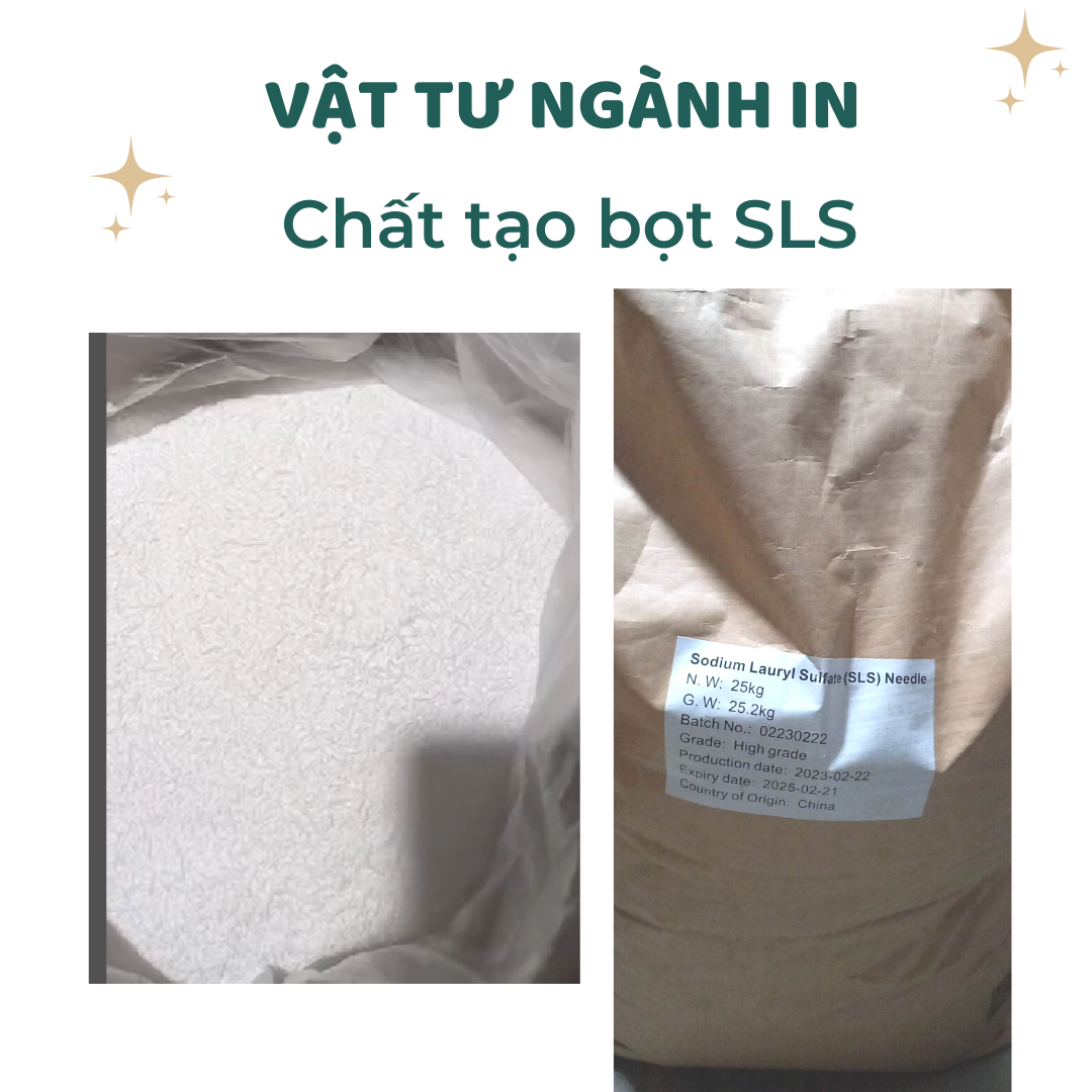 100 gram Chất tạo bọt Sls Sodium Lauryn Sulfate, nguyên liệu làm xà bông, hóa mỹ phẩm, nước lau sàn