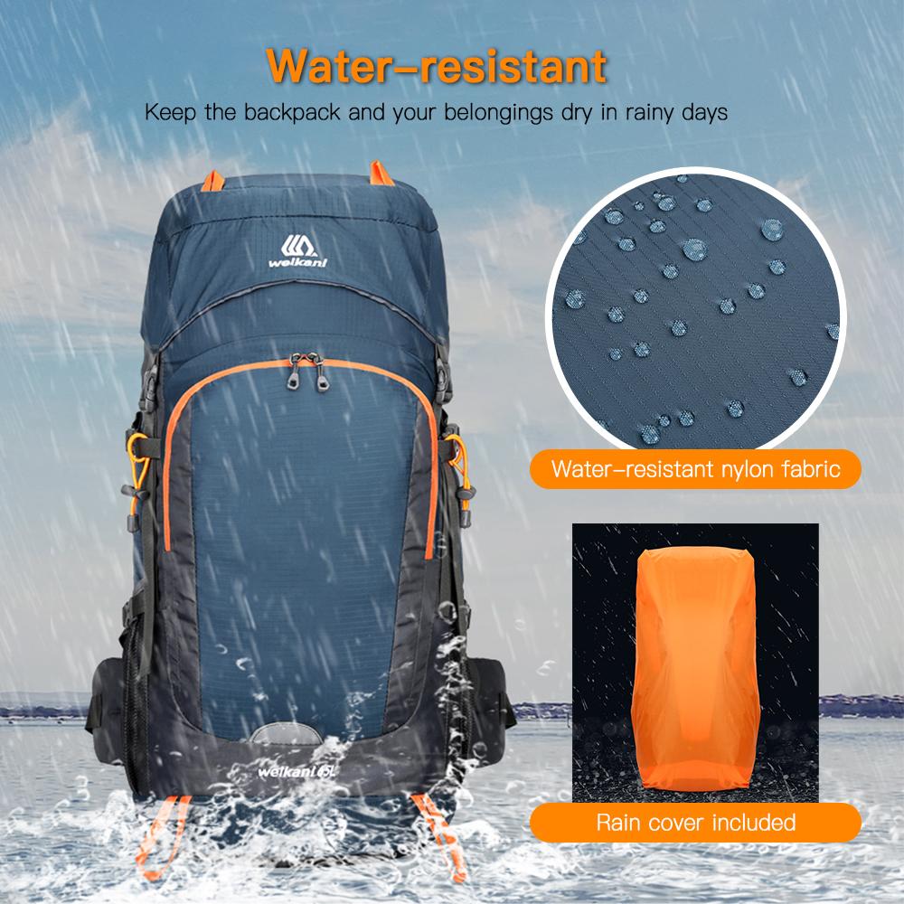 Weikani 65L Chống Nước Đi Bộ Đường Dài Ba Lô Có Che Mưa Thể Thao Du Lịch Daypack Cho Cắm Trại Leo Núi Leo Núi