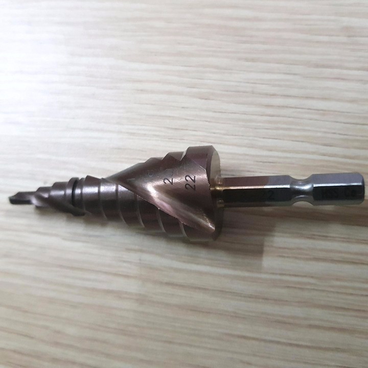Mũi khoan bước tháp HSS M35 4 - 22mm khoan inox sắt thép inox