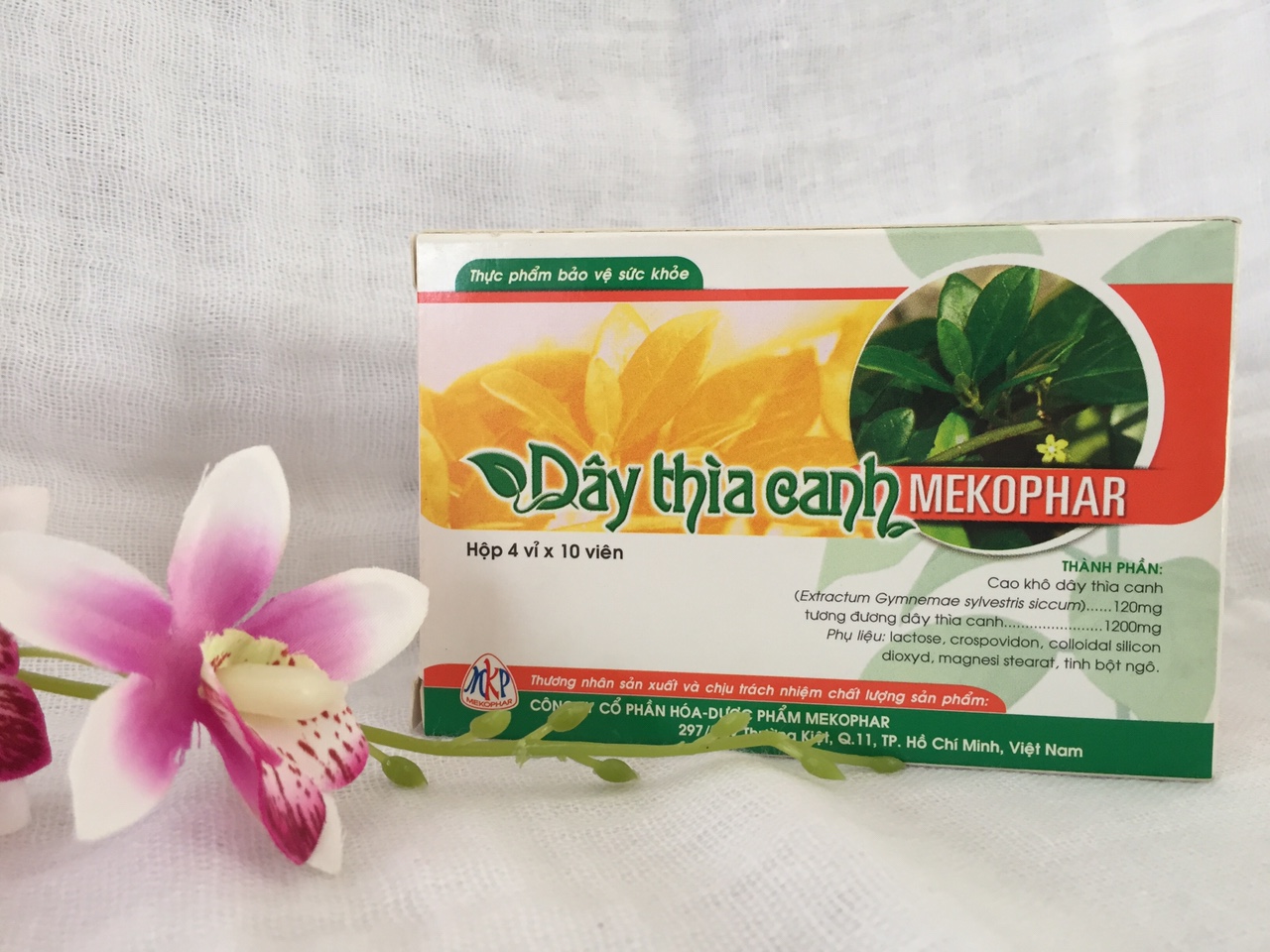 Viên Dây Thìa Canh Mekophar Giảm và ổn định ĐƯỜNG HUYẾT - Hộp 40 viên - MKPDAYTHIACANH