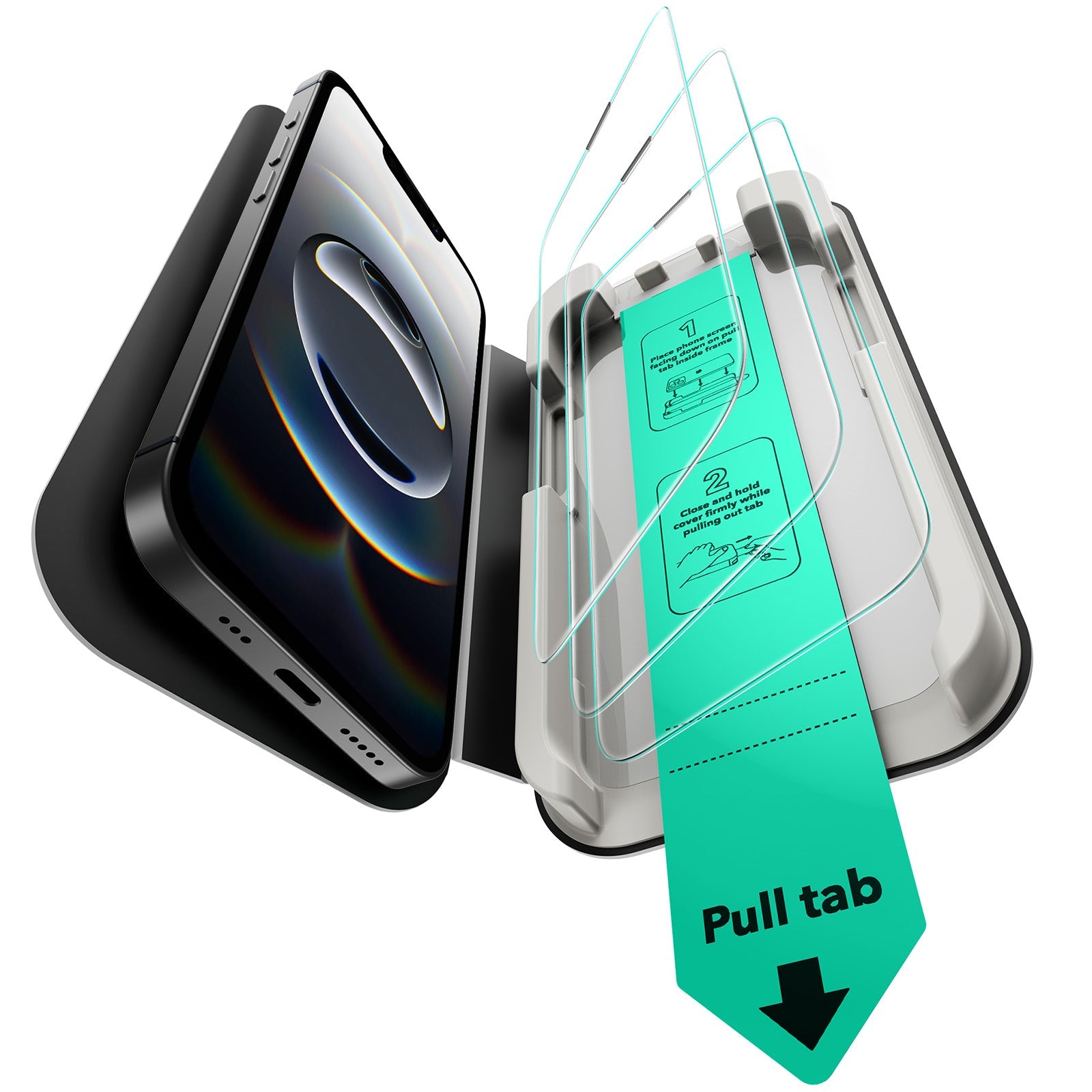 Combo 2 Kính Cường Lực Kèm Khung Dán Cho iPhone 16e/ iphone 13/ iphone 14 ESR UltraFit Classic Screen Protector_ Hàng Chính Hãng