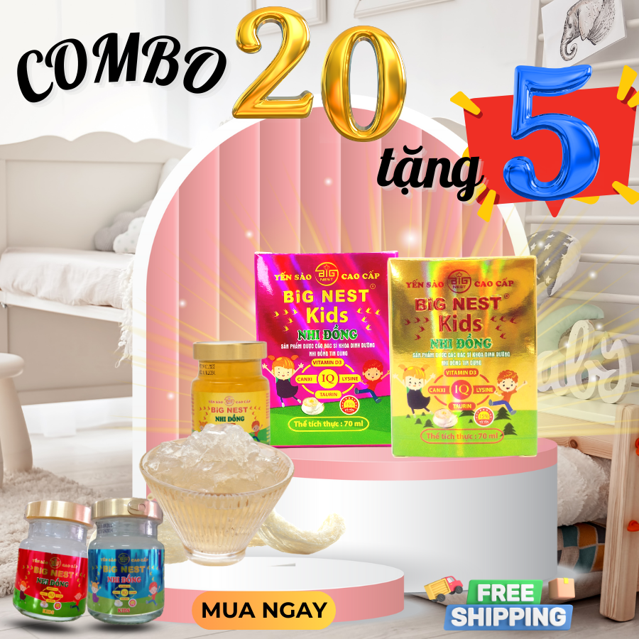 [Combo 20 tặng 5 siêu ưu đãi] Yến Nhi Đồng Cho Trẻ B.iếng Ăn Vị Cam