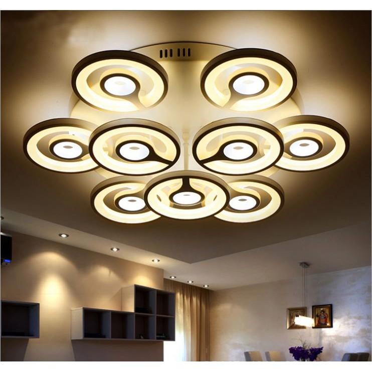 Đèn trần ENTIN 3 chế độ ánh sáng hiện đại tiết kiệm năng lượng - kèm bóng LED chuyên dụng và điều khiển từ xa