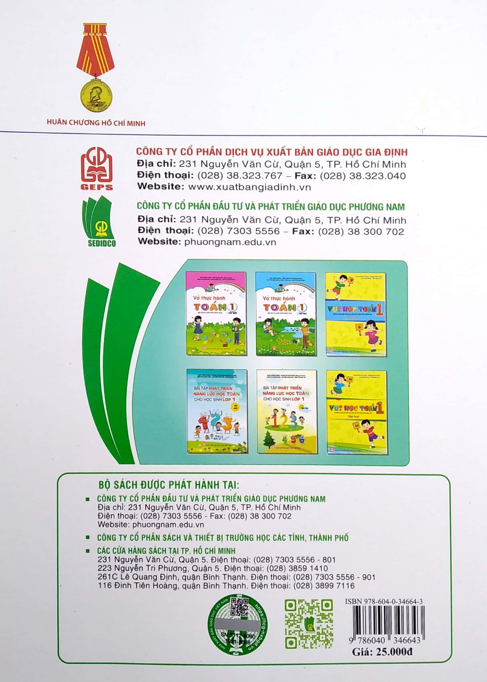 Vở Thực Hành Toán 1 - Tập 1 (Theo Bộ SGK Chân Trời Sáng Tạo) (2022)