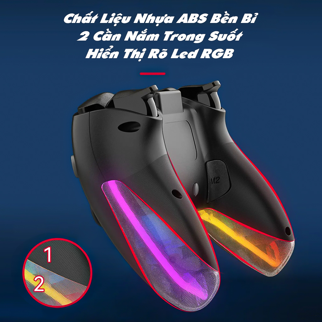 Hình ảnh Tay cầm chơi game Vinetteam P07 LED RGB siêu rung - Kết Nối Bluetooth và Dây TypeC - Hỗ Trợ PC/Laptop/Smart Phone, Tay Cầm Chơi Game FO4 Đa Năng - hàng chính hãng