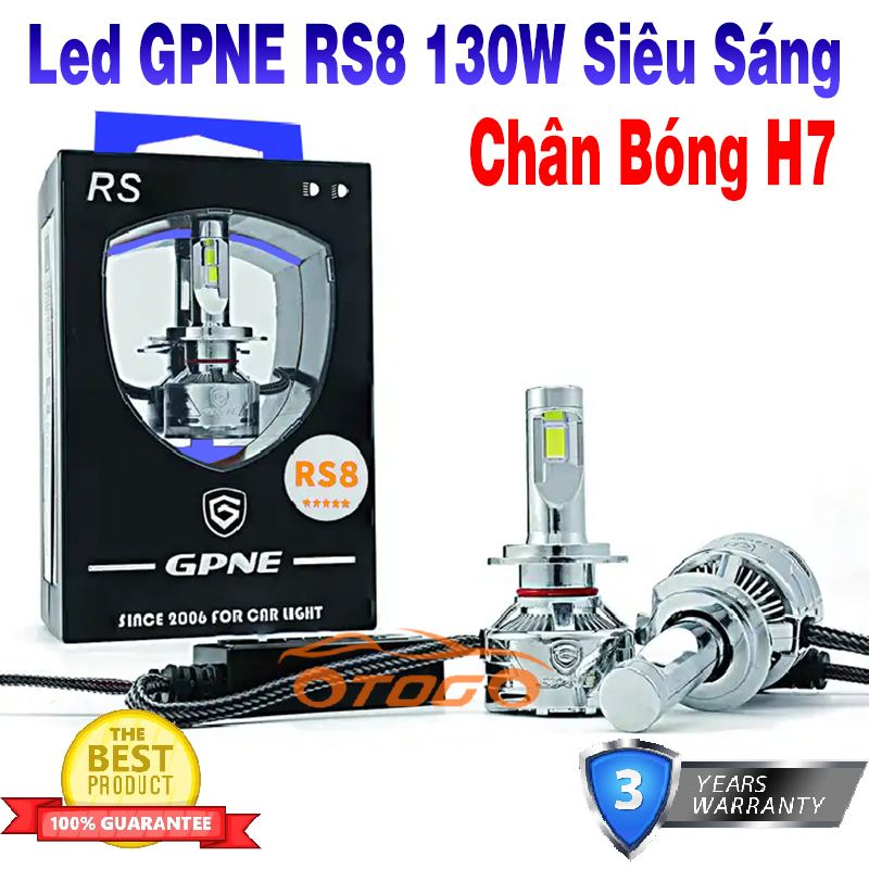 Bóng Đèn Led GPNE RS8 130W Chân H7 Chính Hãng , Cho Xe Con Và Xe Tải