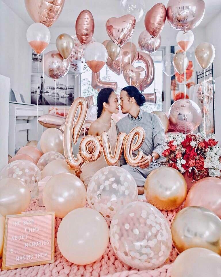 Bộ bong bóng trang trí tình yêu đẹp - love balloon set hpni06