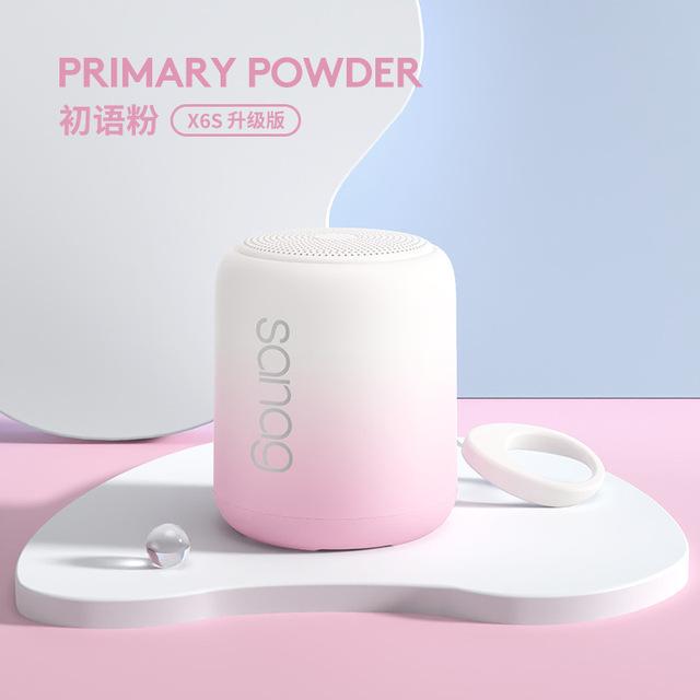 X6s loa bluetooth không dây bass thép nhỏ bằng súng di động di động của máy siêu loa siêu âm với thẻ TF kỹ thuật số 3D Color: sakura pink