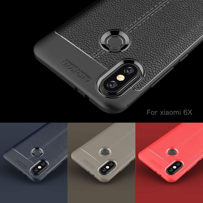 Ốp lưng Xiaomi Mi 6X, Mi A2 silicon giả da Auto Focus