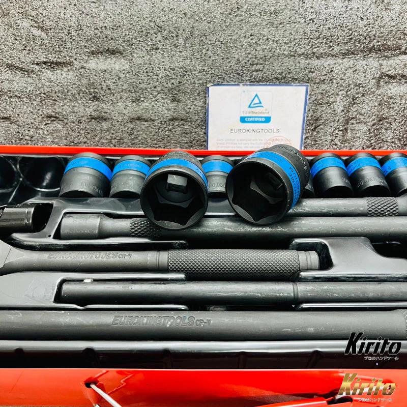 Bộ tuýp khẩu 24 món chất liệu thép CRV nhuộm đen chống gỉ cao cấp 1/2 (10-32mm) Kirito phân phối