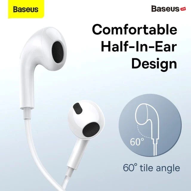 Tai Nghe Type-C Baseus Encok lateral in-ear Wired Earphone C17 Cho Smartphone &amp; iPad Pro - hàng chính hãng