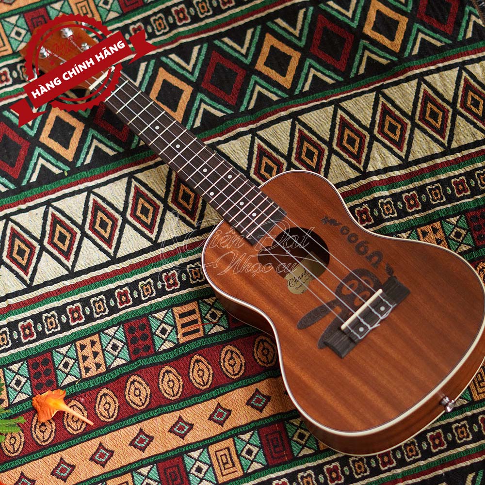 Đàn Ukulele Concert CHARD U-24CT, Gỗ Sapele, Âm thanh trong trẻo - Hàng Chính Hãng