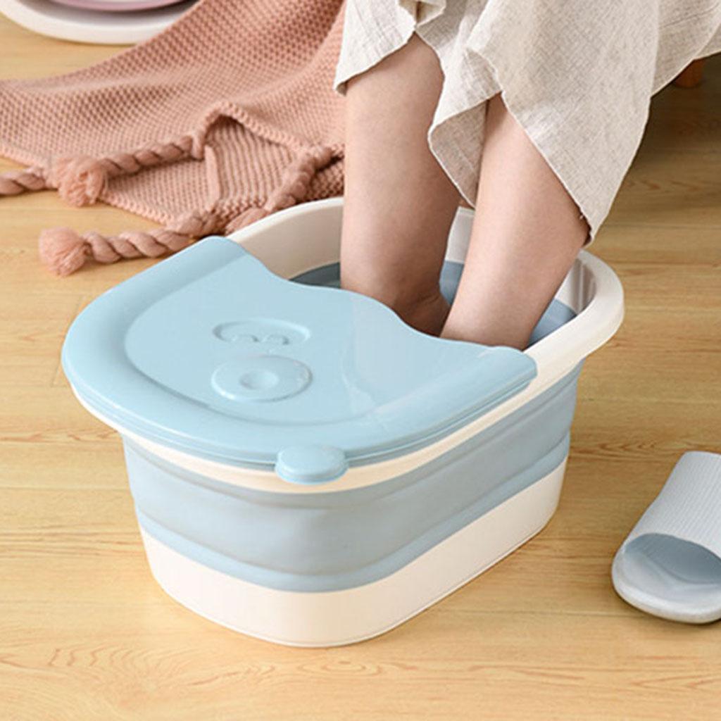 Folding Foot Basin with Pebble Massage Feet Soaker Massage Tubfoot Care