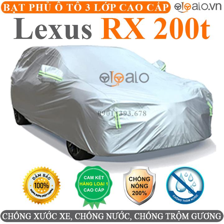 Bạt phủ xe ô tô Lexus RX 200t vải dù 3 lớp CAO CẤP BPXOT