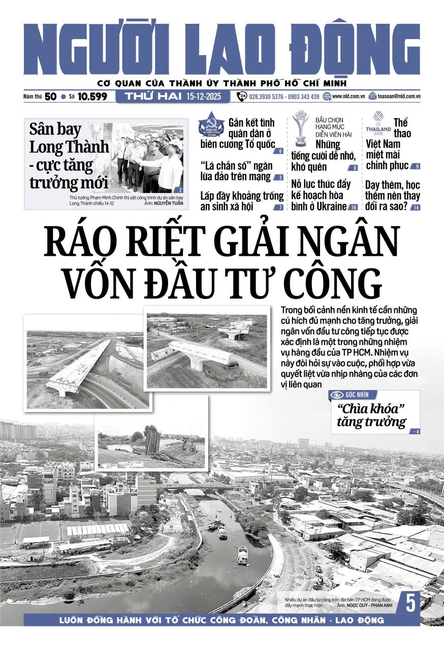 Nhật báo Người Lao Động từ ngày 15-12-2025 đến 21-12-2025