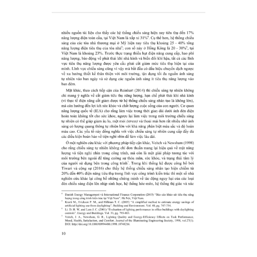 Chiếu Sáng Tự Nhiên Công Trình Kiến Trúc Và Hiệu Quả Năng Lượng