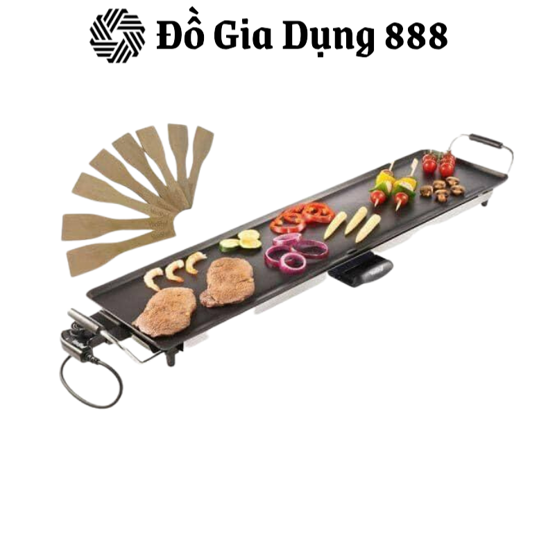 Bếp Nướng Teppanyaki Vonshef, Công Suất 2000W, KT 90x23cm, Khay Chống Dính, Dễ Vệ Sinh, Nhập Đức, BH 12 Tháng