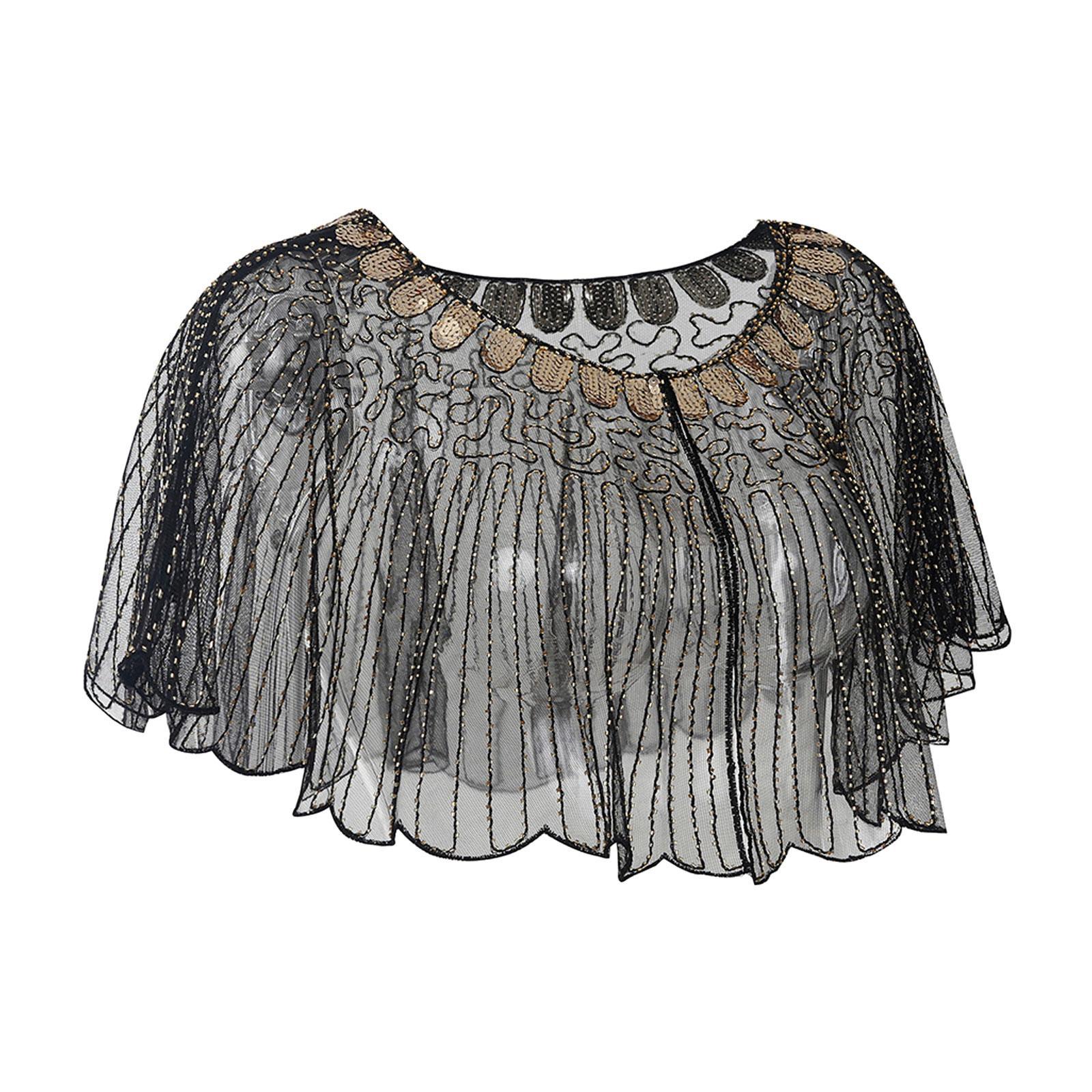 Women’s Shawl Wrap, Sequin Shawl Cape, Casual Shawl Scarf Dresses Fashionable Clothing Sequin Bridal Shawl Evening Cape for Summer Dance Party