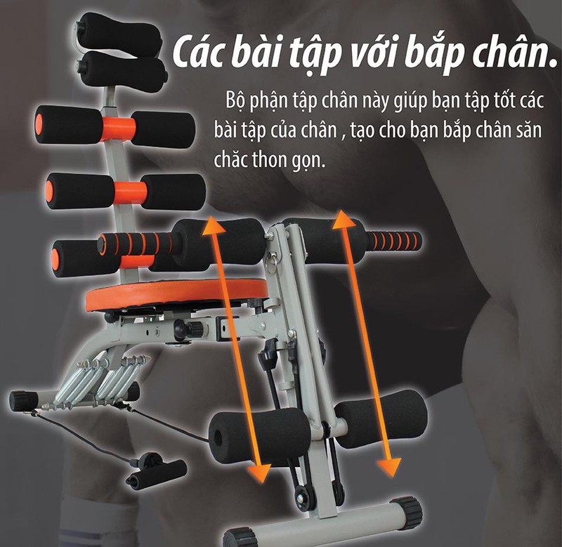 Máy Tập Cơ Bụng Đa Năng,Máy Tập Cơ Bụng Đa Năng Tập Bụng, Lưng, Eo Tại Nhà Gấp Gọn Tiện Lợi Tập Được Nhiều Động Tác Khác Nhau