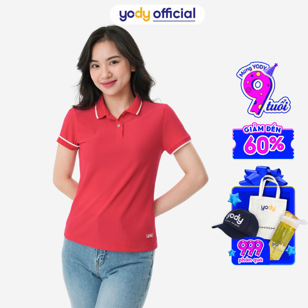 Áo polo nữ YODY có cổ vải airy cool giữ form thoáng mát, thấm hút mồ hôi, co giãn tốt - APN5046
