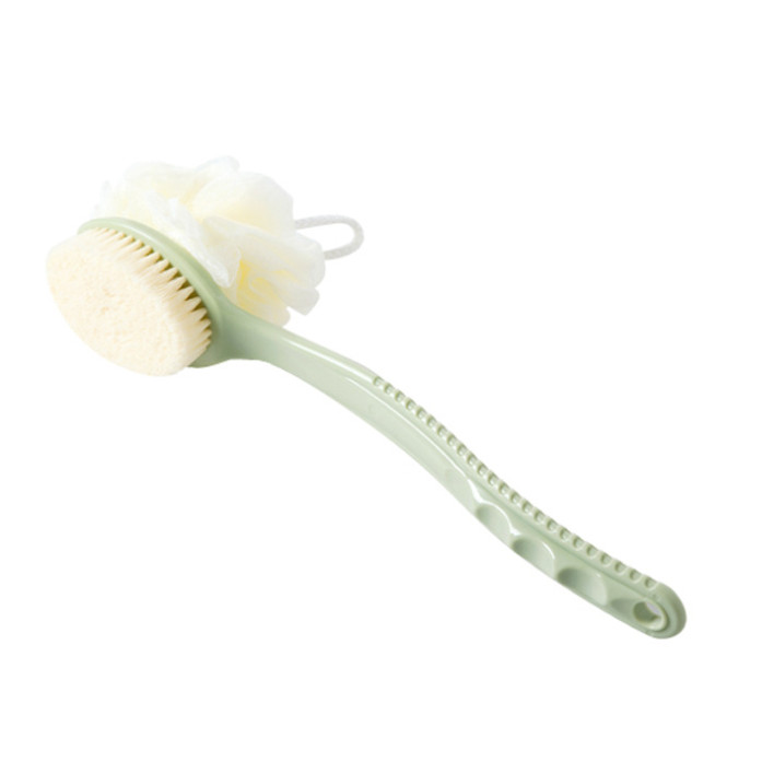 Dụng cụ tắm đa năng bàn chải kỳ lưng và bông tắm tạo bọt KR100 - Tặng thanh lăn Massage 3D lưng cằm vai cổ sau khi tắm