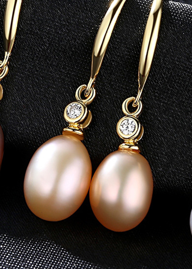 Khuyên Tai Bạc Thời Trang Nữ Cao Cấp PAG Pearl- Bảo Ngọc Jewelry B1932 Cam