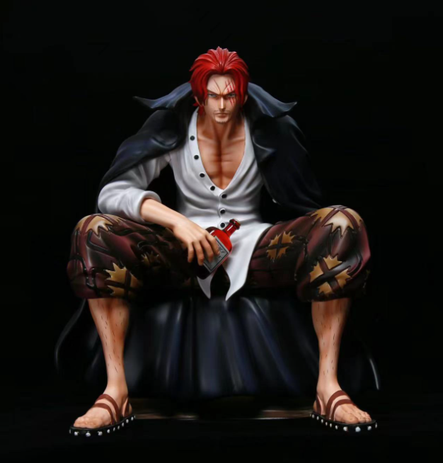 Mô hình One piece BT Shanks tóc đổ ngồi 17cm - Figure vua hải tặc loại 1 nét