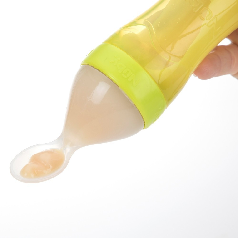 Bình thìa ăn dặm cho bé, chất liệu silicone