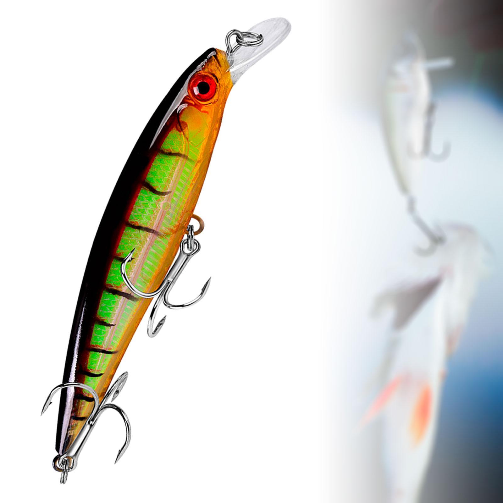 Swimbait Floating Minnow Lure Portable Fishing Tackle Crankbait 13.4G with Hooks Artificial Lifelike Hard Lure 3D Eyes Fish Lure for Carp