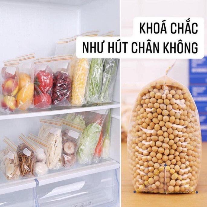 Combo 80 Túi Zip, Set 3 Hộp Túi Zip Đựng Thực Phẩm Có Khóa đủ cỡ sealed bag Thông Minh