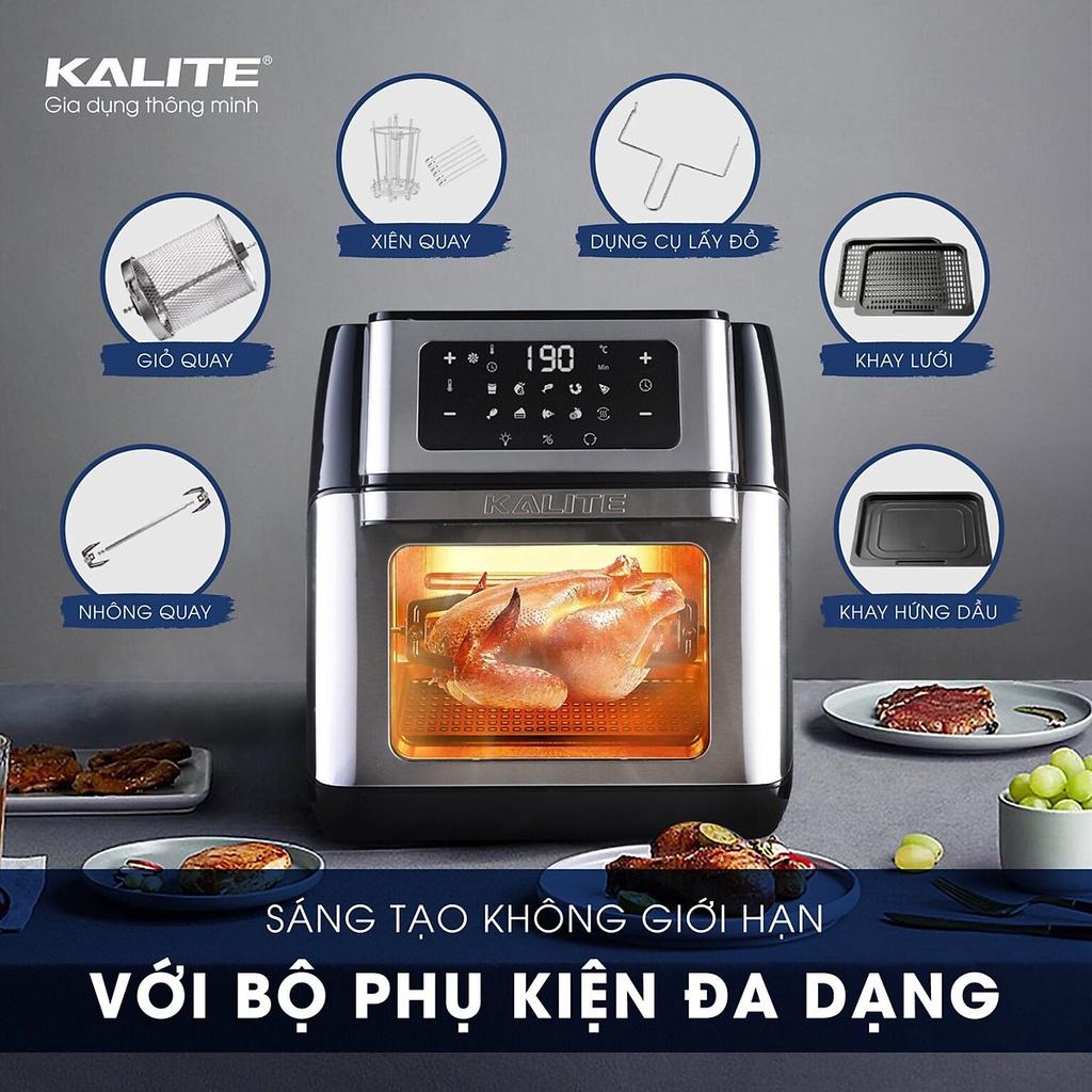 Nồi Chiên Không Dầu Kalite Q10 - Dung Tích 10L Kèm 6 Phụ Kiện Nấu - Hàng Chính Hãng