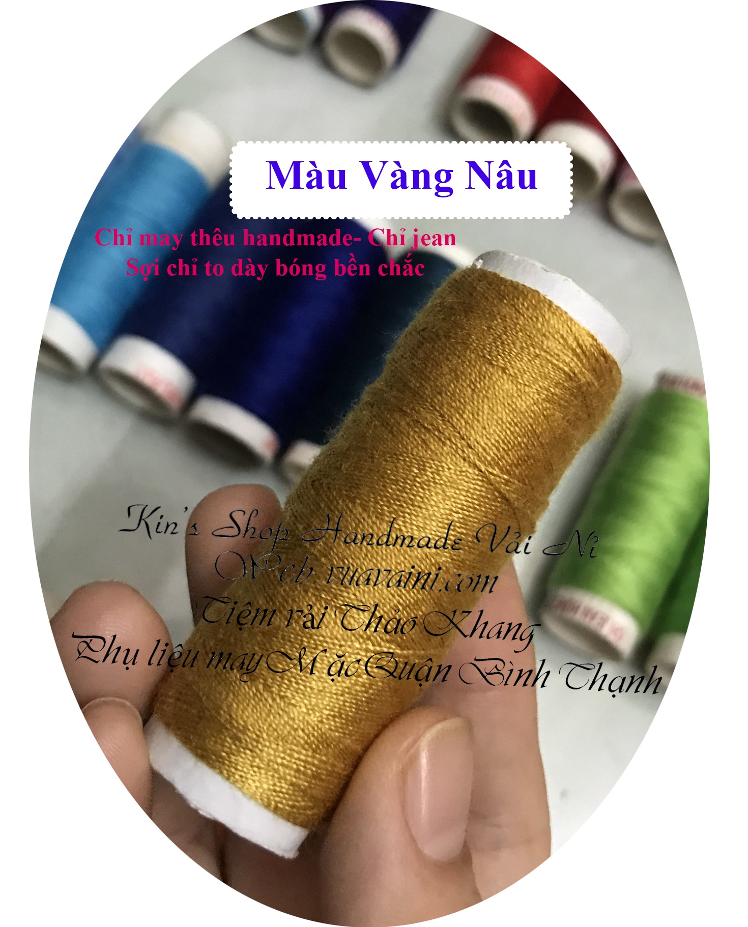 ️Chỉ Handmade sợi chỉ to| Chỉ Jean chuyên dùng may thêu đồ handmade, may vải nỉ, len, thêu thùa, phụ liệu may mặc️- KIN SHOP HANDMADE